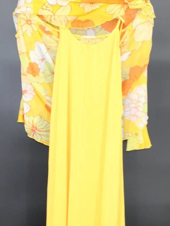 MODCLOTH Tropicana Isle Mesh Midi Dress Sz1X Retro 60s 70s Floral - Picture 7 of 8